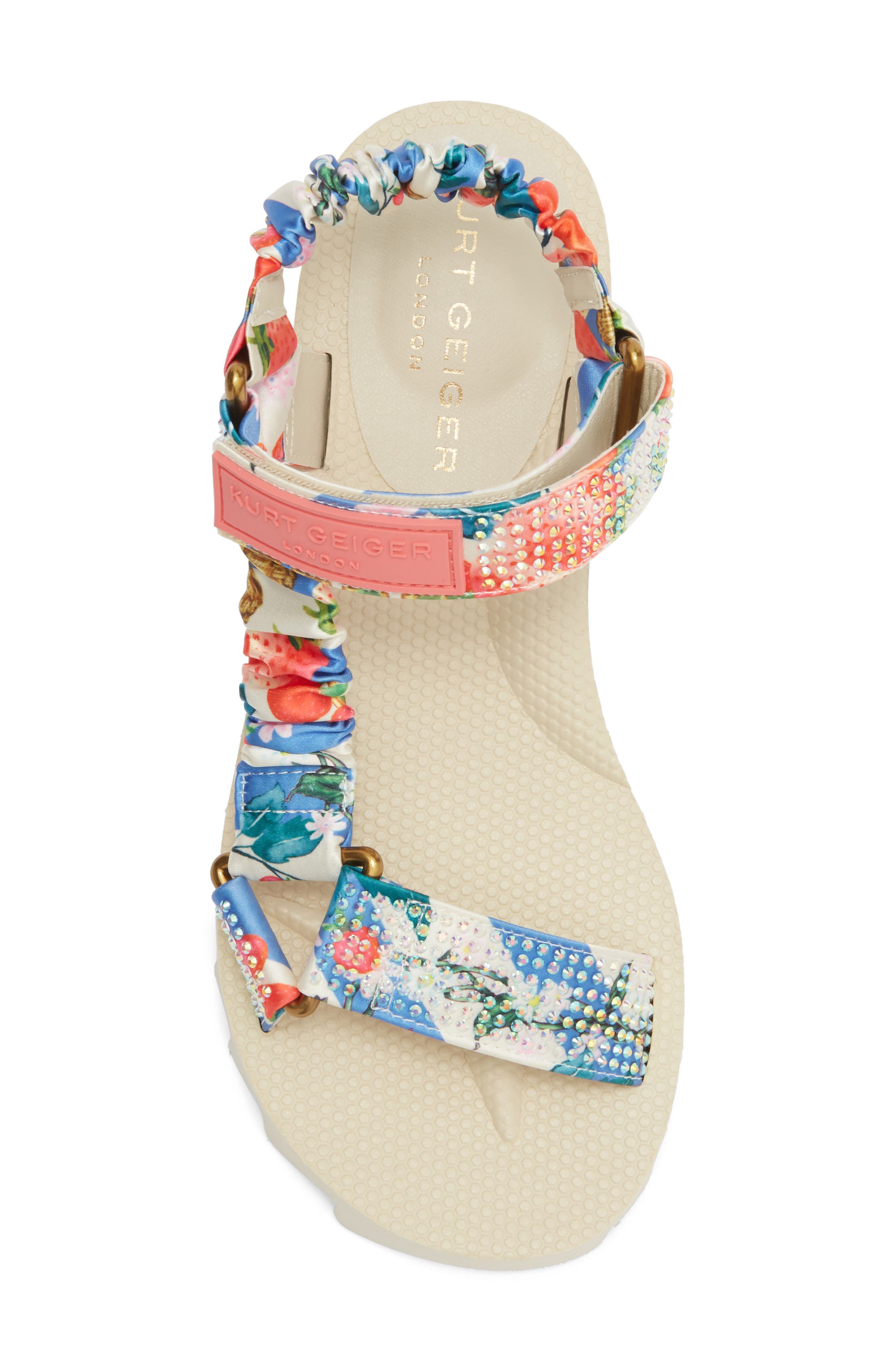 Kurt Geiger London Orion Double Strap Sandal, Alternate, color, White/ Oth