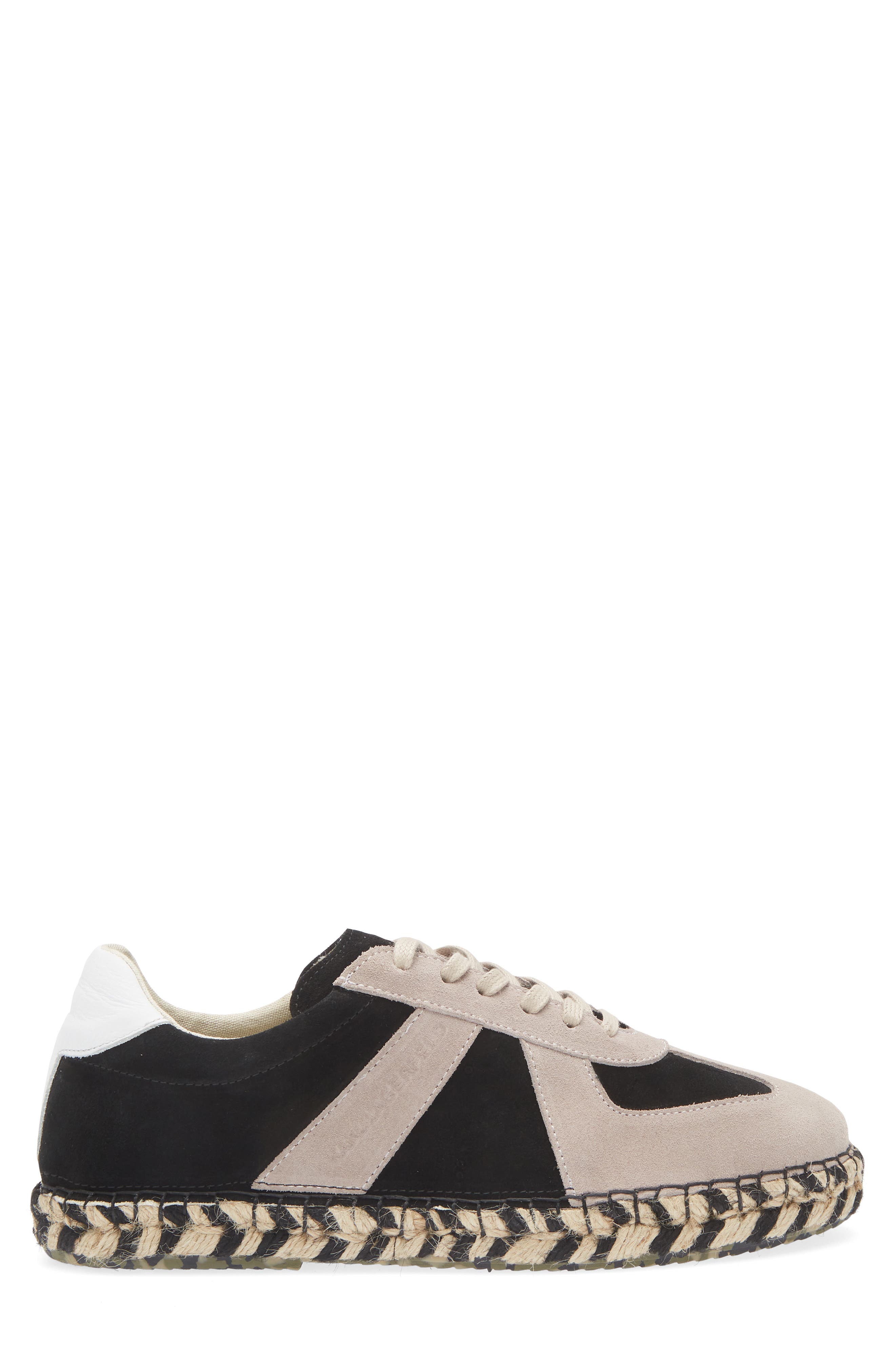 KARL LAGERFELD PARIS Colorblocked Espadrille Sneaker, Alternate, color, Black