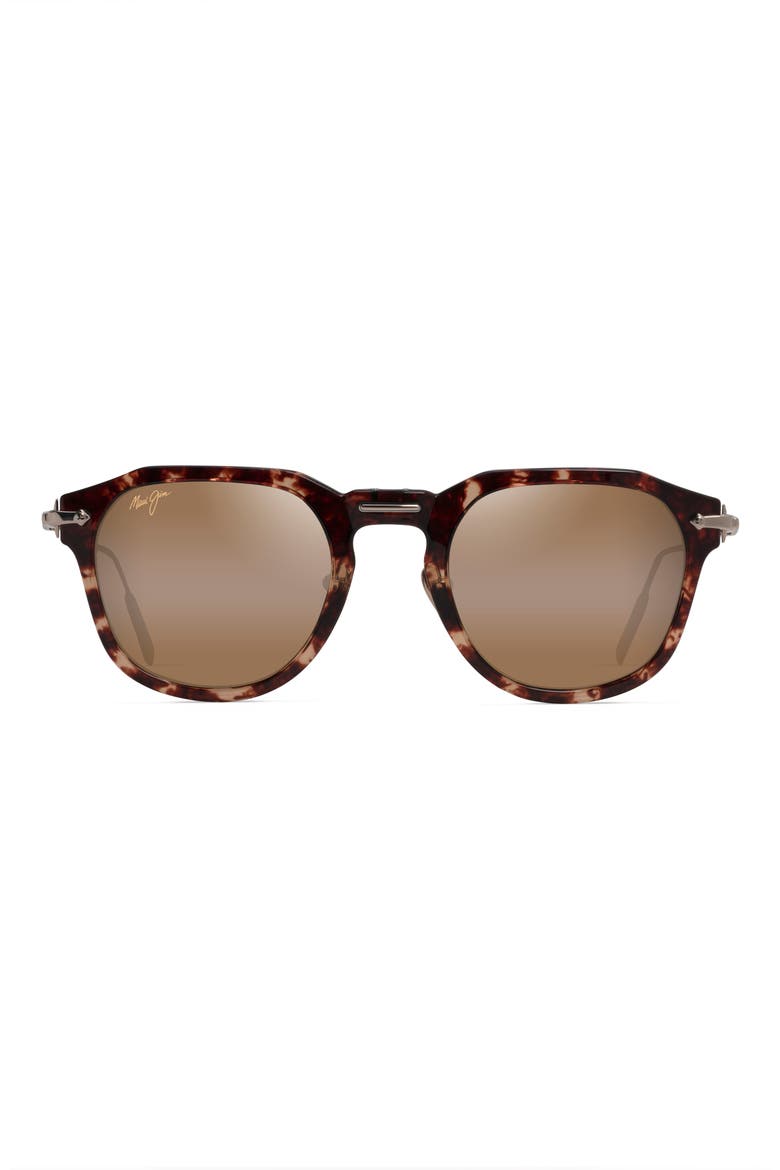 Alika 49mm Polarized Keyhole Sunglasses, Main, color, TORTOISE W/ GOLD