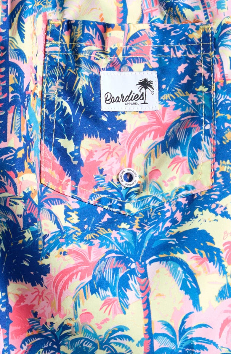 Boardies Kids' Havana Palm Tree Print Swim Trunks, Alternate, color, Multi
