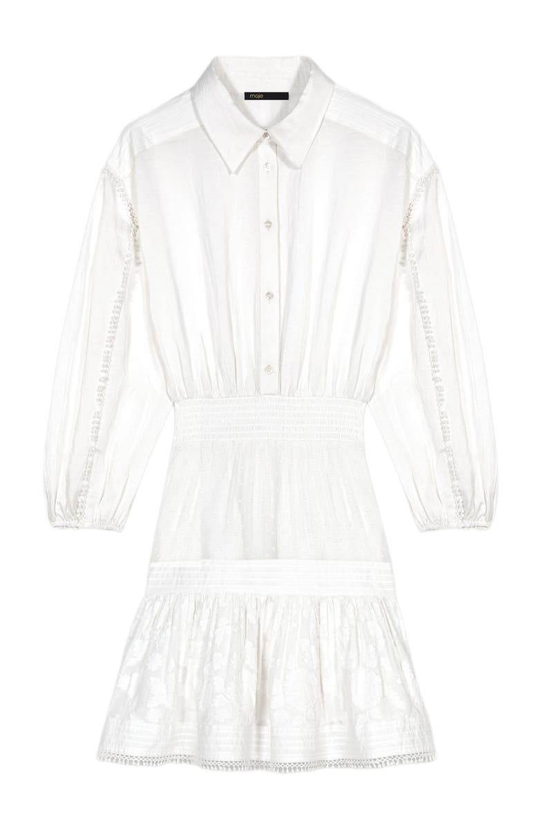 maje Short cotton patchwork dress, Alternate, color, 