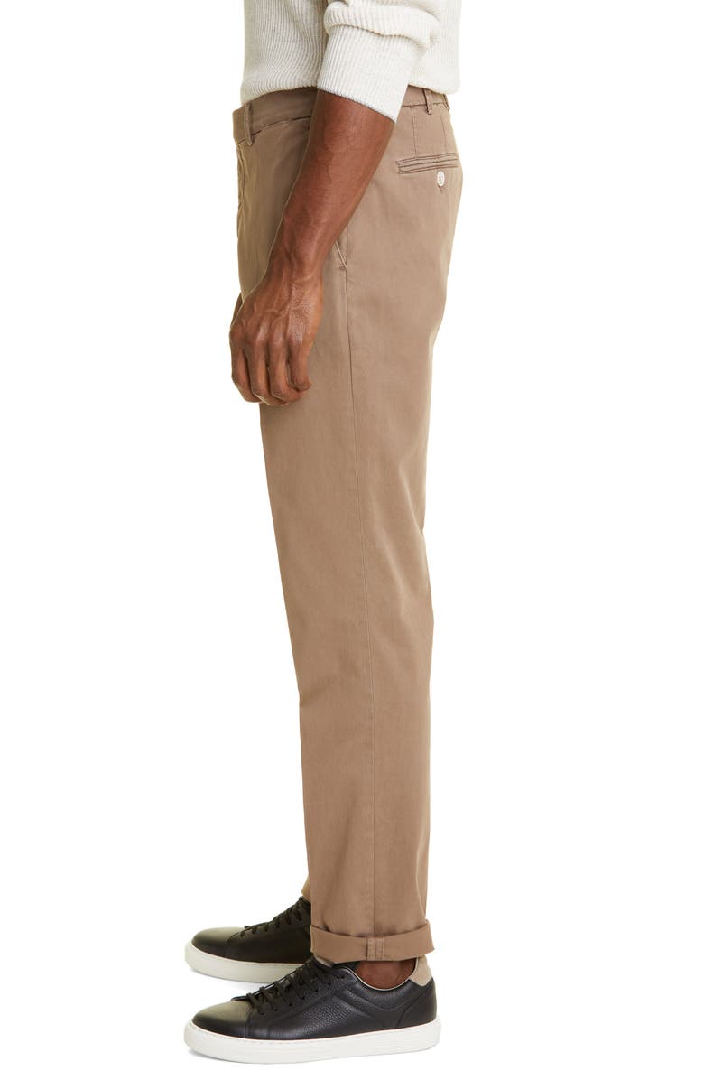 Brunello Cucinelli Stretch Cotton Straight Leg Pants, Alternate, color,