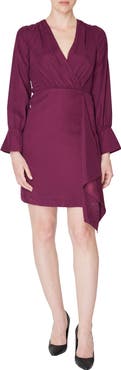 Julia Jordan Ruffle Detail Long Sleeve Dress