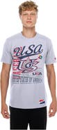 New Era Men's New Era White USA Baseball 2026 World Baseball Classic Oversized Throwback Distressed T-Shirt