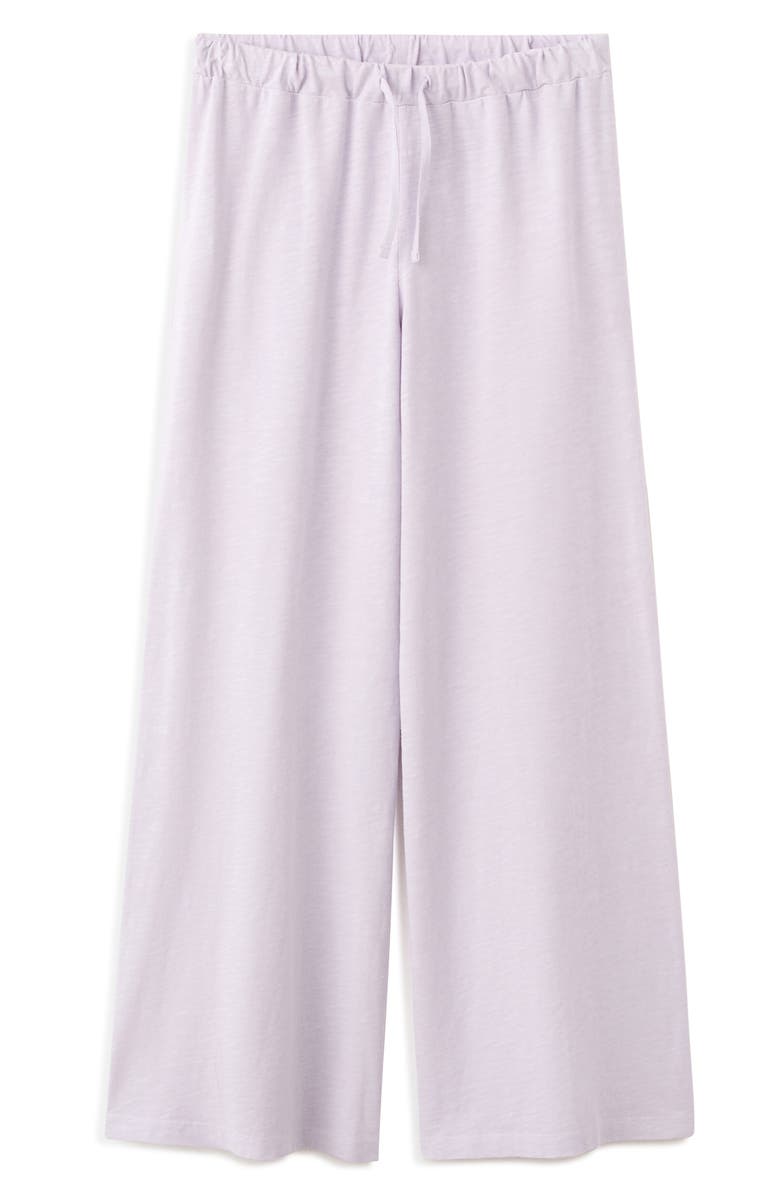MANGO TEEN Kids' Straight Leg Cotton Jersey Trousers, Alternate, color, Lilac