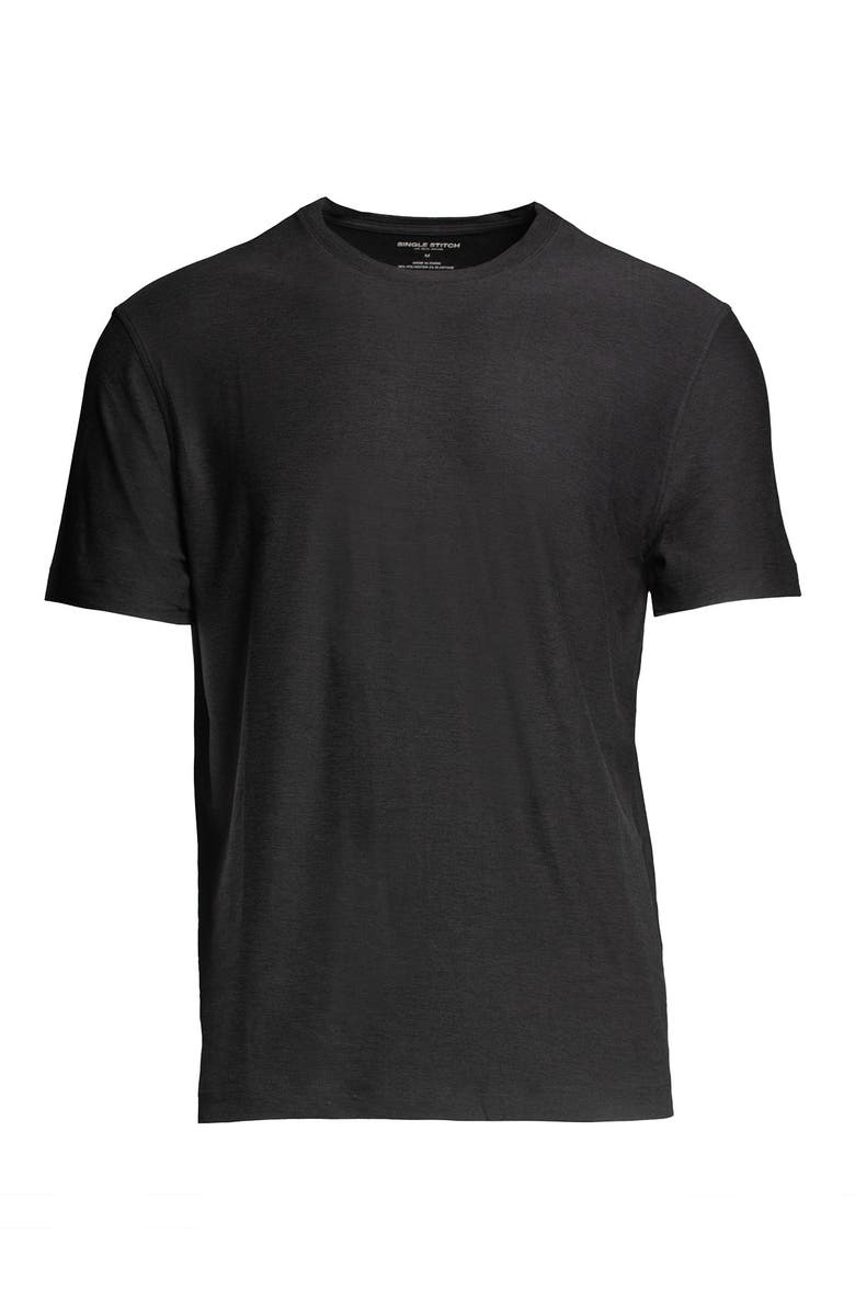 Single Stitch Premium Crew Neck T-Shirt, Alternate, color, Black