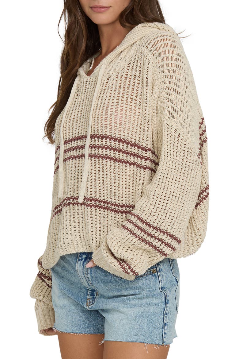 Dawn Sweater Hoodie, Alternate, color, WHITE CAP