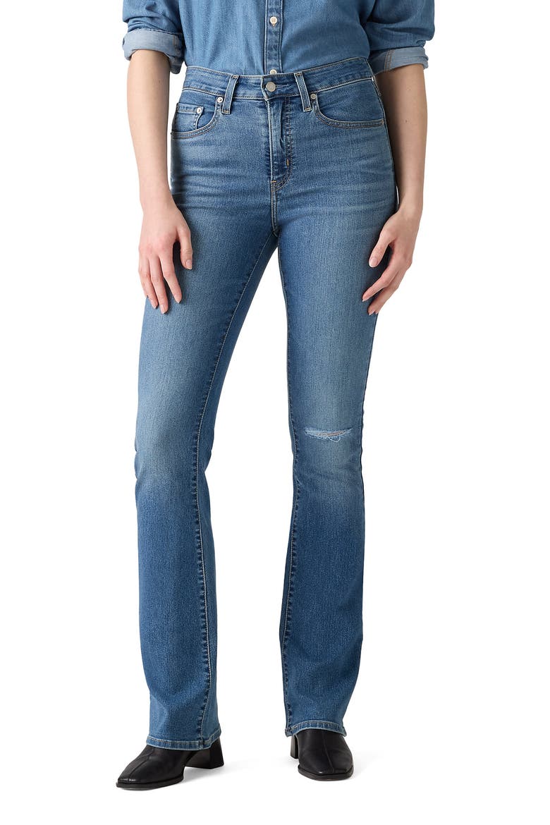 725™ Ripped High Waist Bootcut Jeans, Main, color, TIMELESS TINT