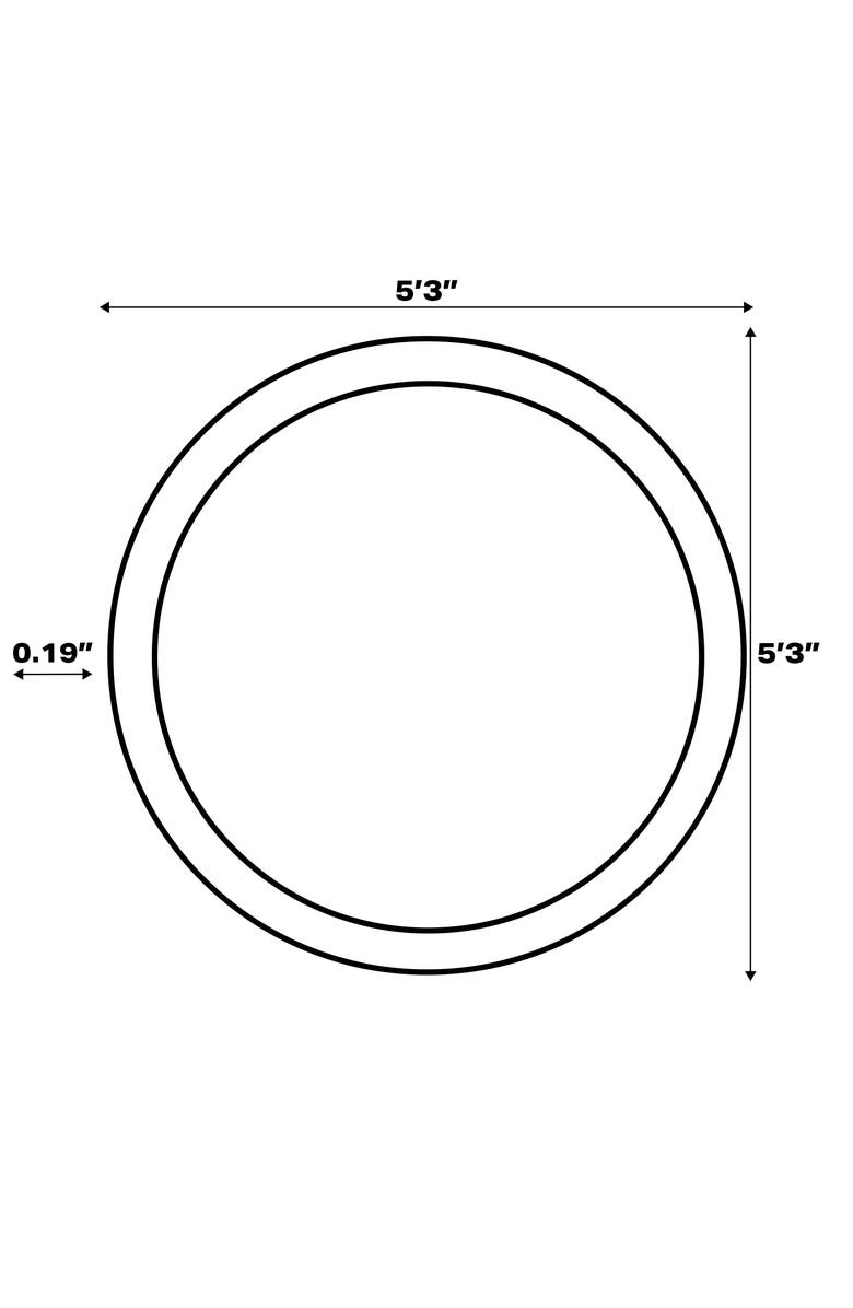 JONATHAN Y Estrella Bohemian Medallion Textured Weave Indoor/Outdoor Round Area Rug, Alternate, color, Black/Gray