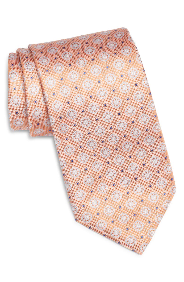 Canali Medallion Silk Tie, Main, color, 