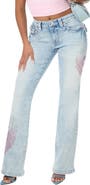 True Religion Becca Crystal Wing Mid Rise Bootcut Jeans