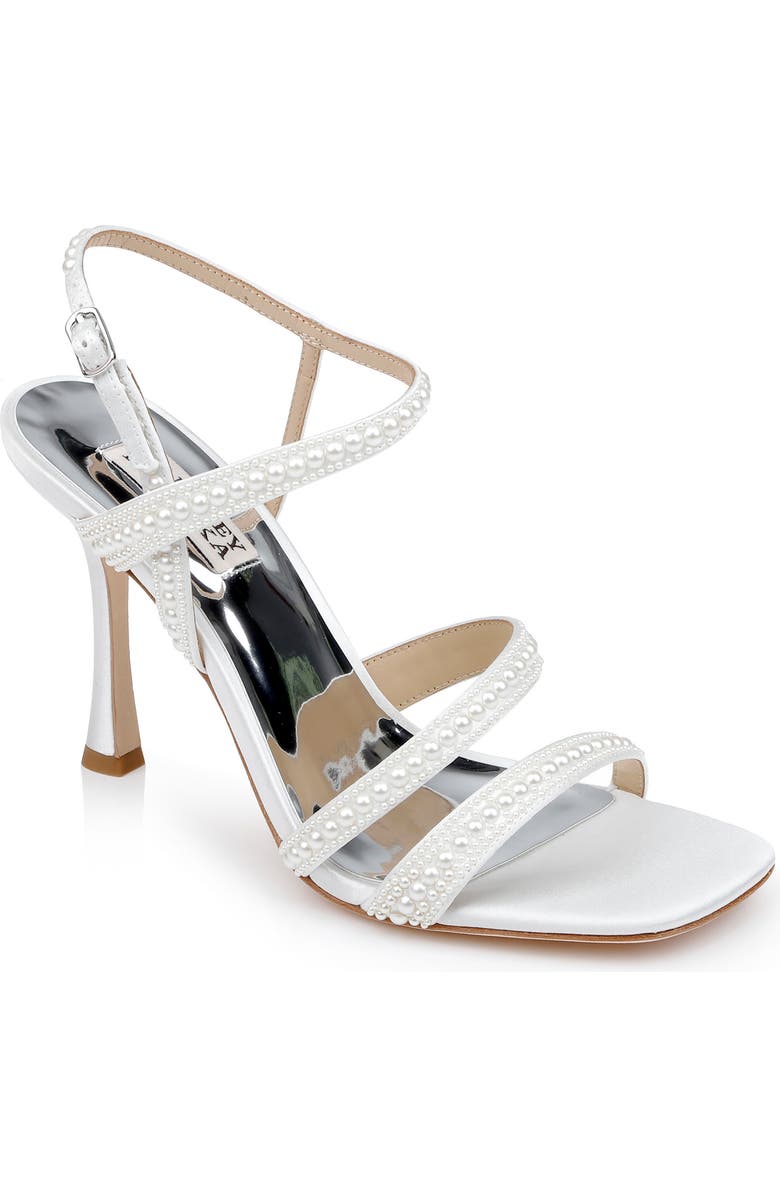 Badgley Mischka Collection Brynlee Ankle Strap Sandal, Main, color, White Satin
