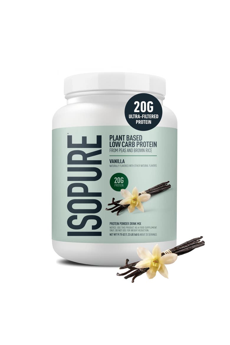Plant-Based Protein Powder Vanilla 20g Pea Brown Rice, Main, color, None