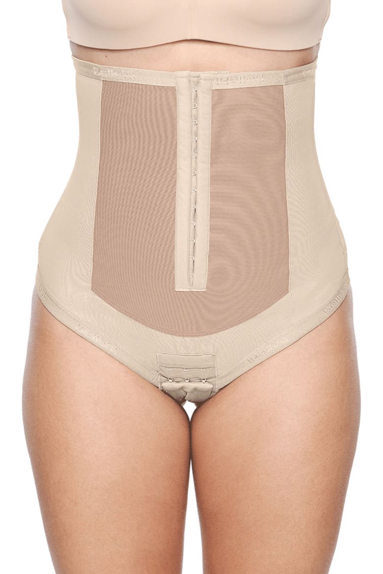 Postpartum Cheekster Corset Girdle, Main, color, BEIGE
