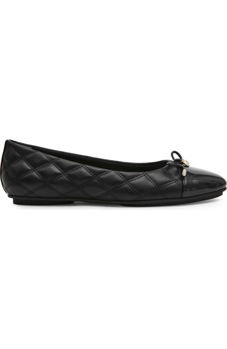Anne Klein Luci Cap Toe Ballet Flat, Alternate, color, Black