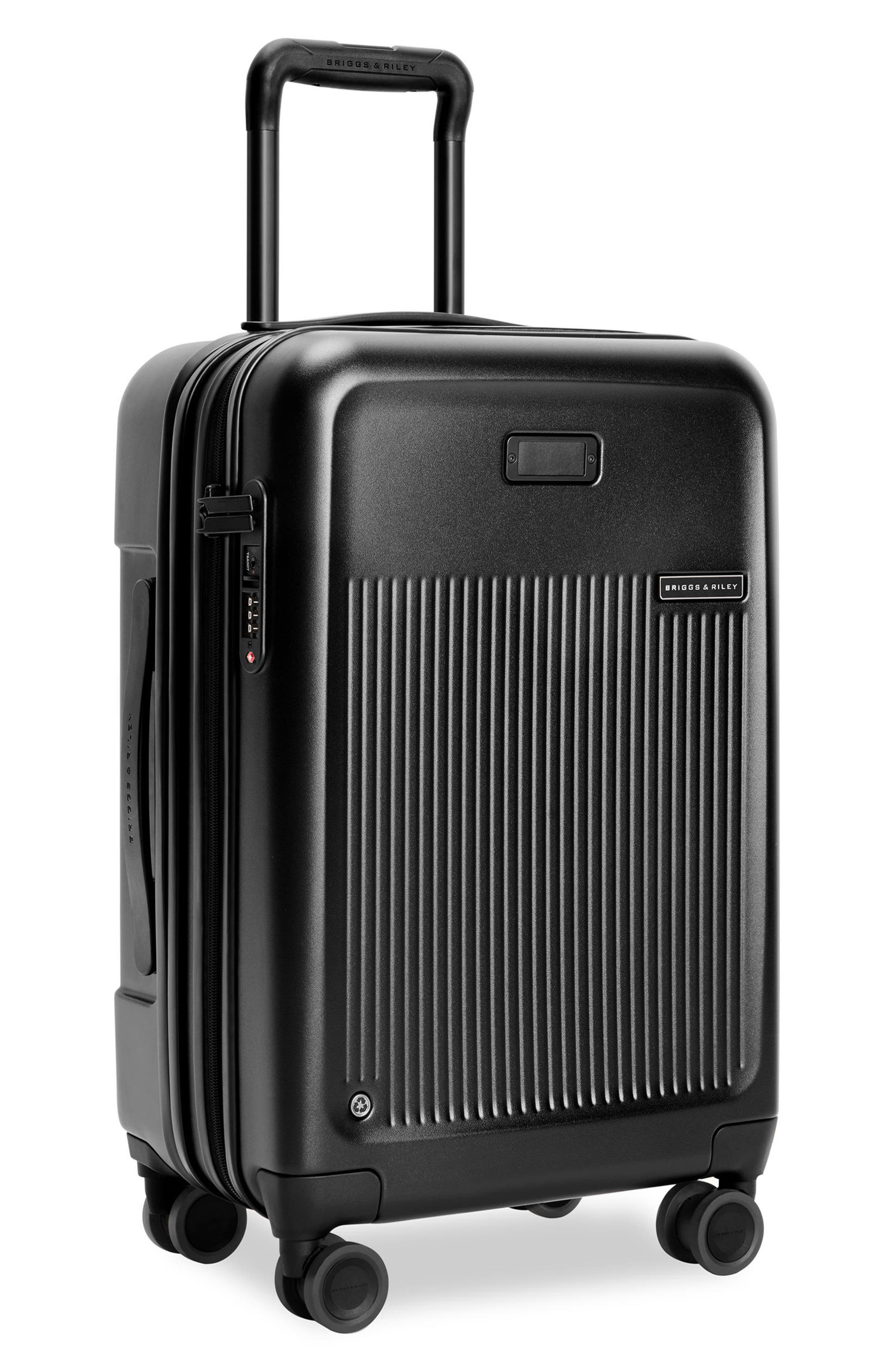 Briggs &amp; Riley Sympatico Essential 22-Inch Expandable Spinner Carry-On, Alternate, color, Black