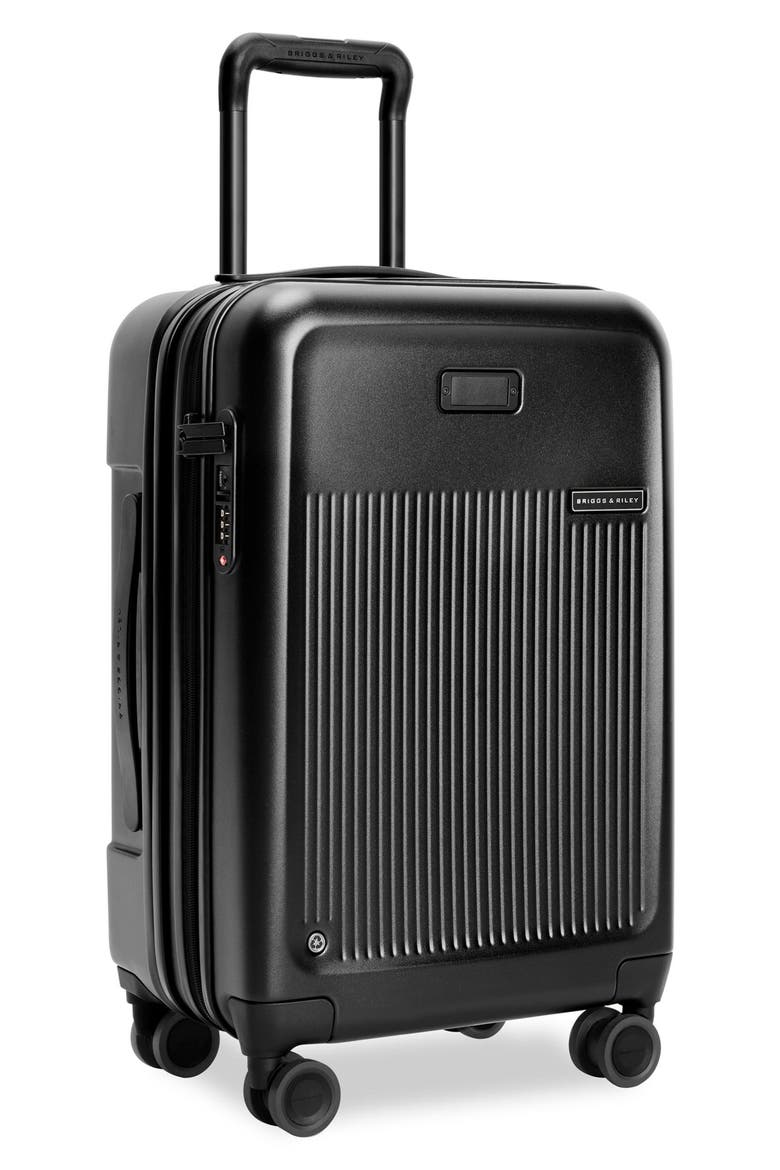 Sympatico Essential 22-Inch Expandable Spinner Carry-On, Alternate, color, BLACK