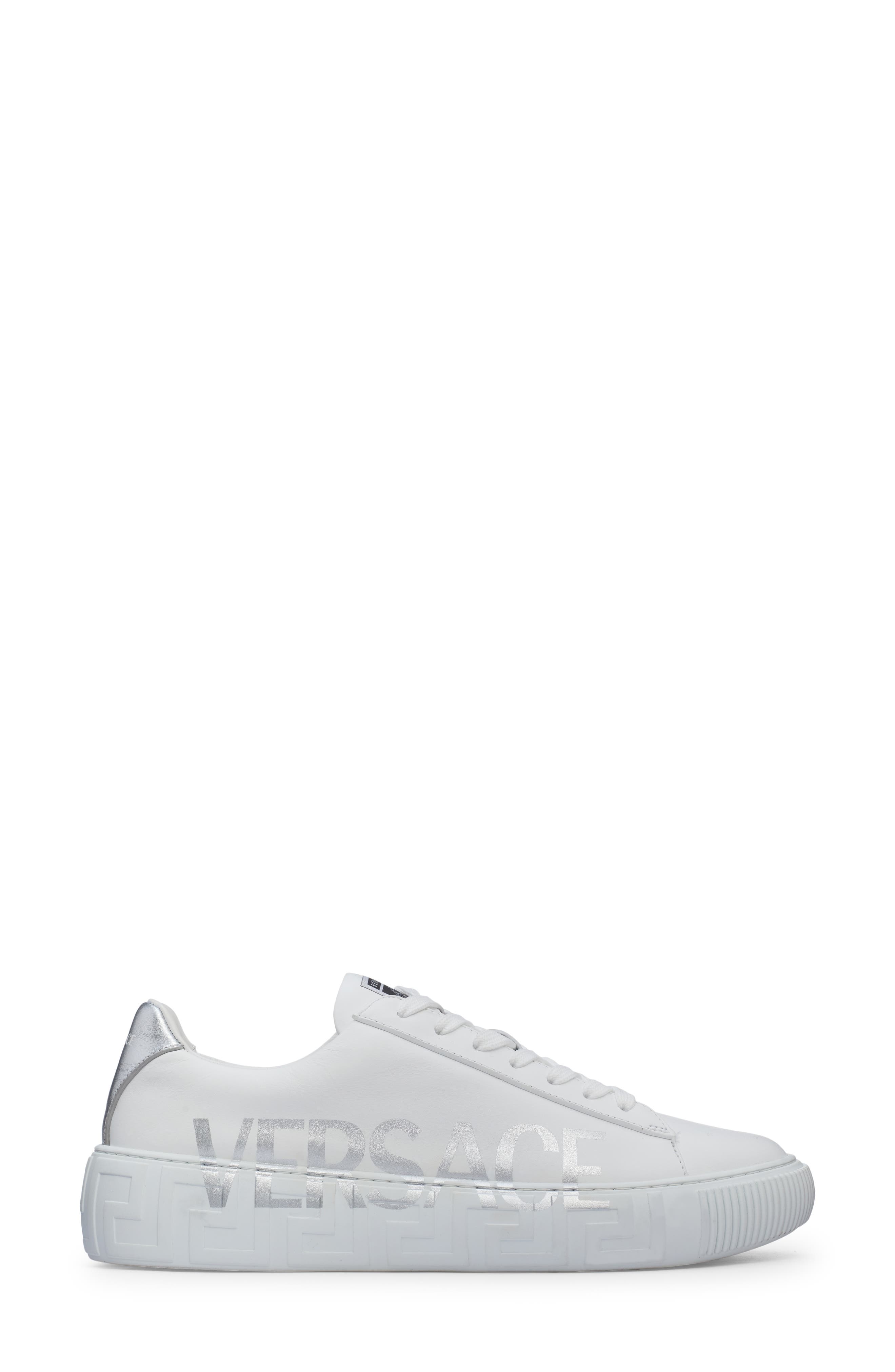 Versace La Greca Logo Low Top Sneaker, Alternate, color, 