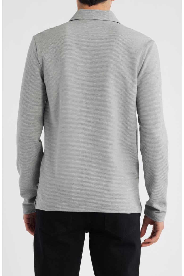 Pleins Long Sleeve Polo, Alternate, color, SILVER