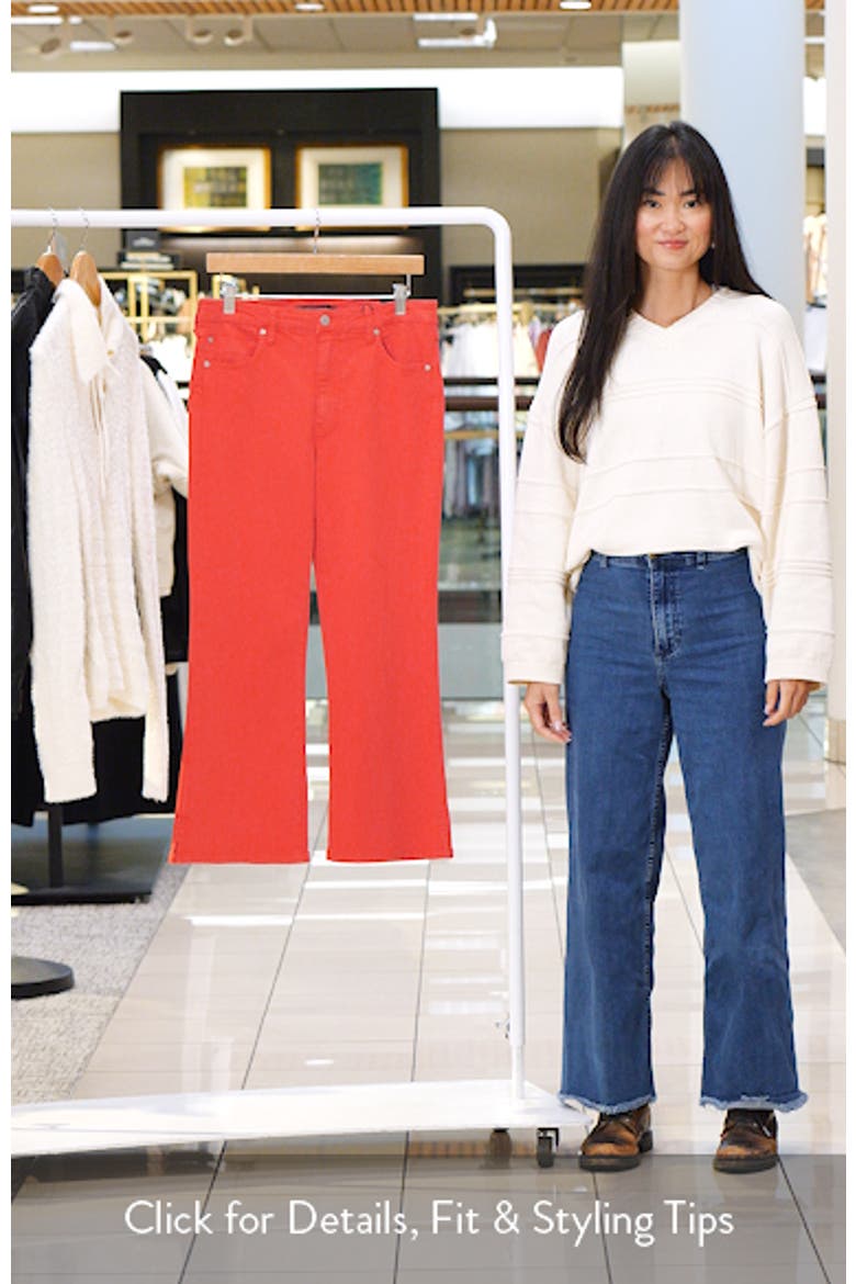 Hannah Side Slit Crop Flare Jeans video
