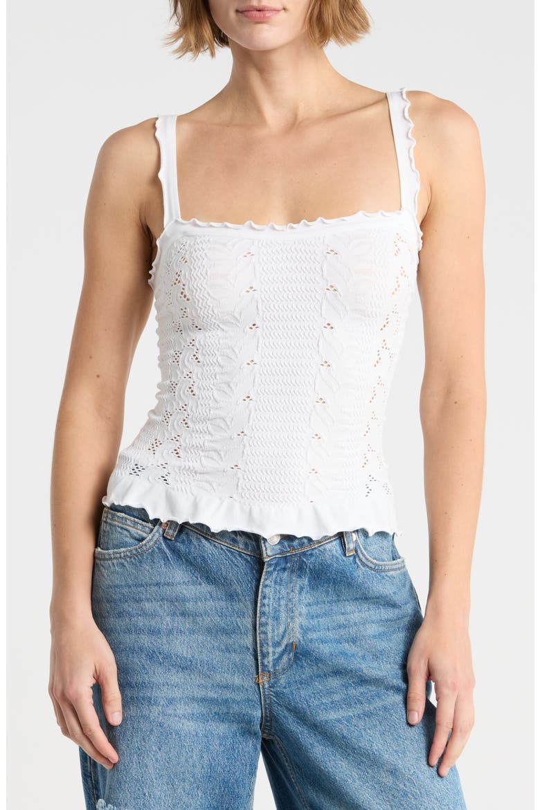 So Soft Square Neck Camisole, Alternate, color, IVORY