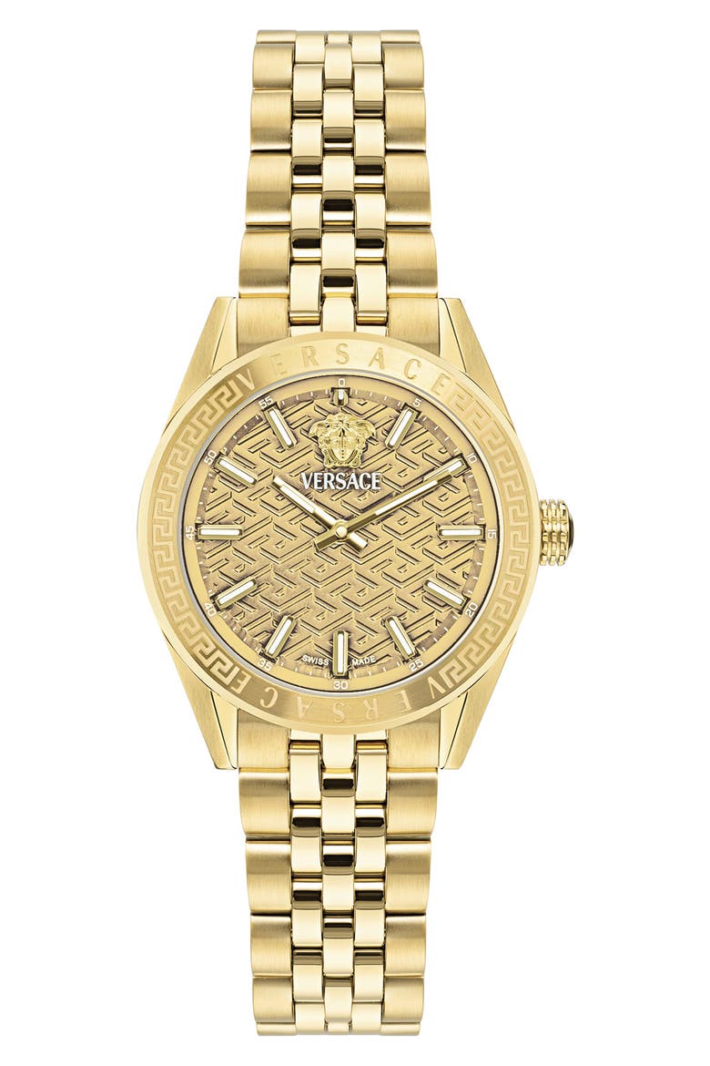 V-Code Bracelet Watch, 36mm, Main, color, IP YELLOW GOLD