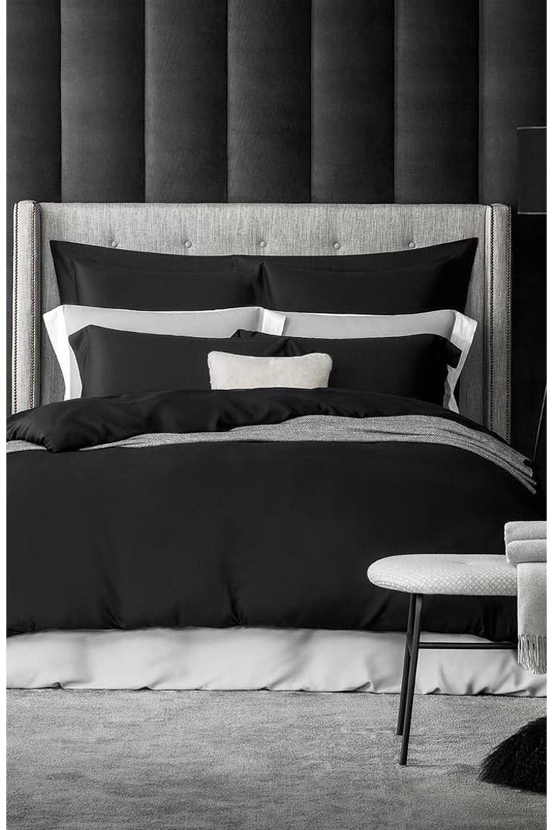 Sensa Duvet Cover, Alternate, color, Black