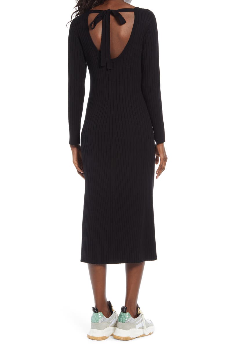 WAYF x BFF Hollie Long Sleeve Sweater Dress, Alternate, color,