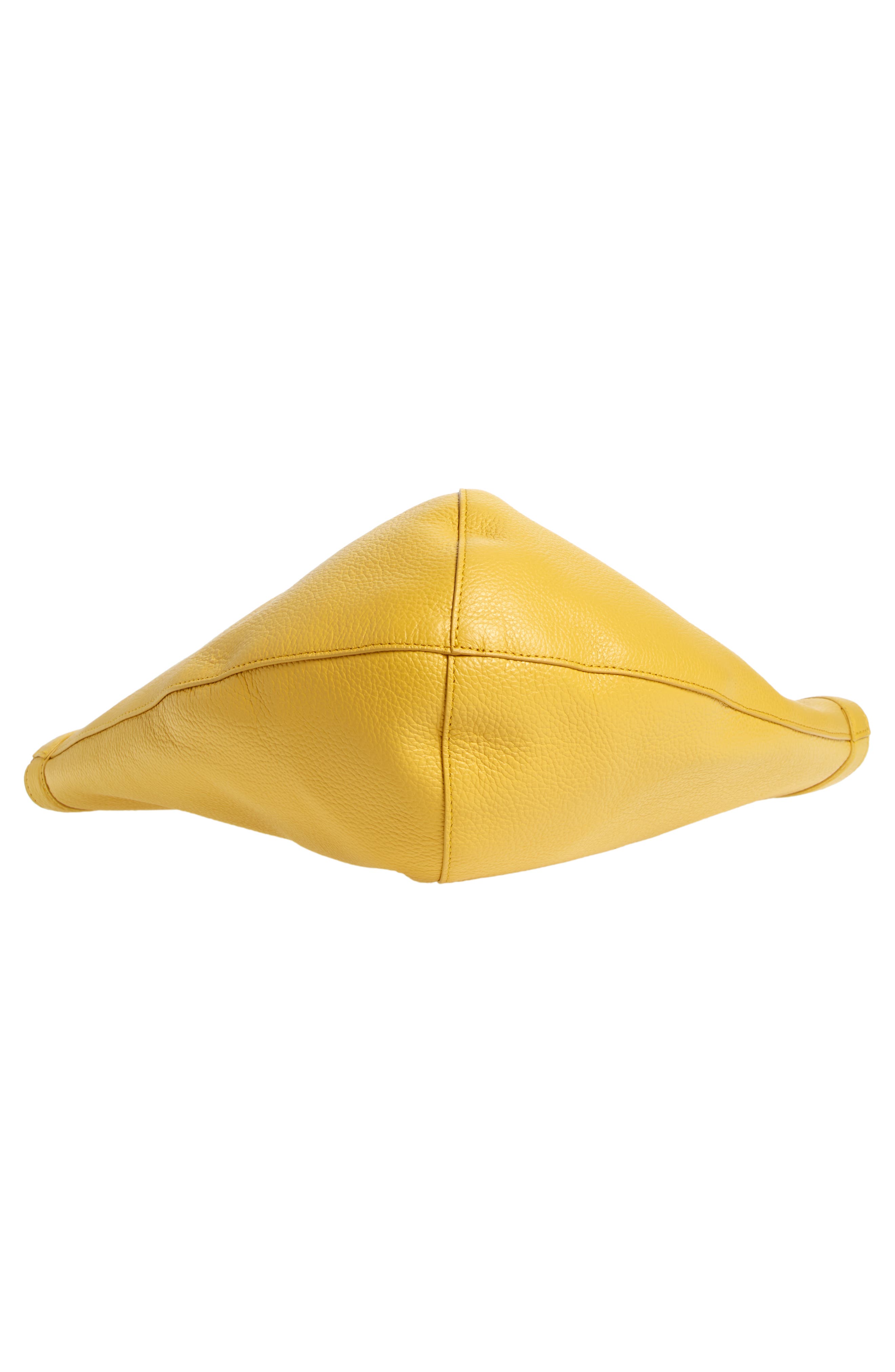 Small Soft M Leather Hobo Bag, Alternate, color, CITRUS