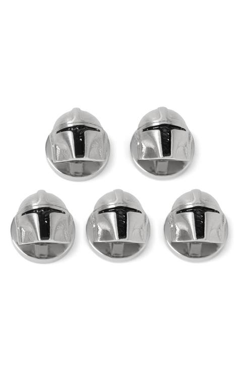 3D Mandalorian Helmet Shirt Studs