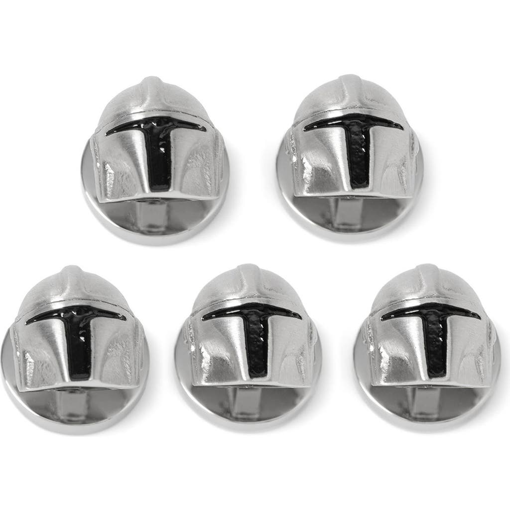 Cufflinks, Inc . 3d Mandalorian Helmet Shirt Studs In Metallic