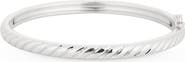 NORDSTROM RACK Demi Fine Ribbed Hinged Bangle Bracelet