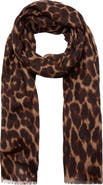MANGO Leopard Print Scarf