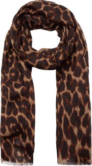 MANGO Leopard Print Scarf