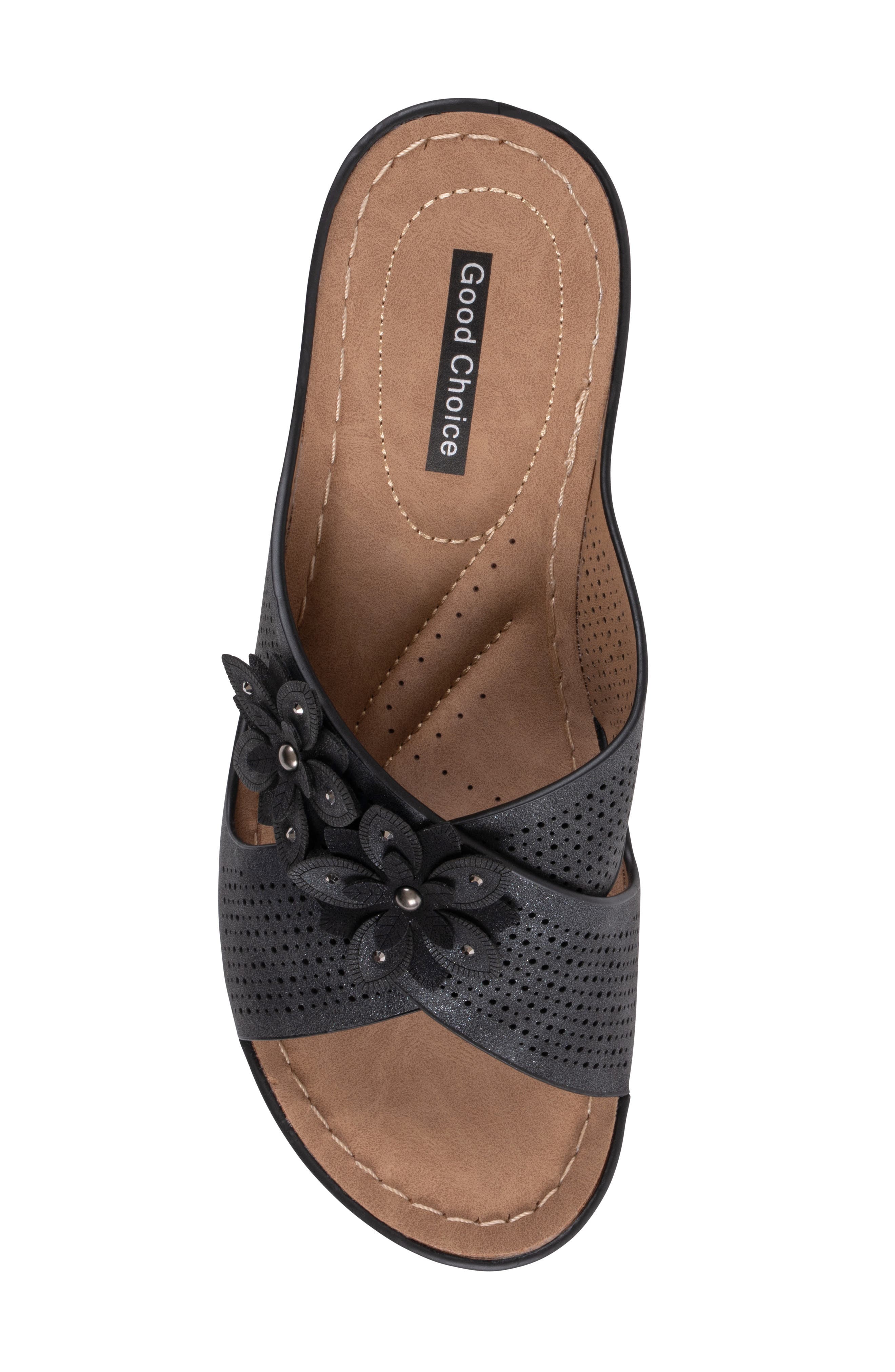 GOOD CHOICE NEW YORK Nylie Platform Wedge Slide Sandal, Alternate, color, Black