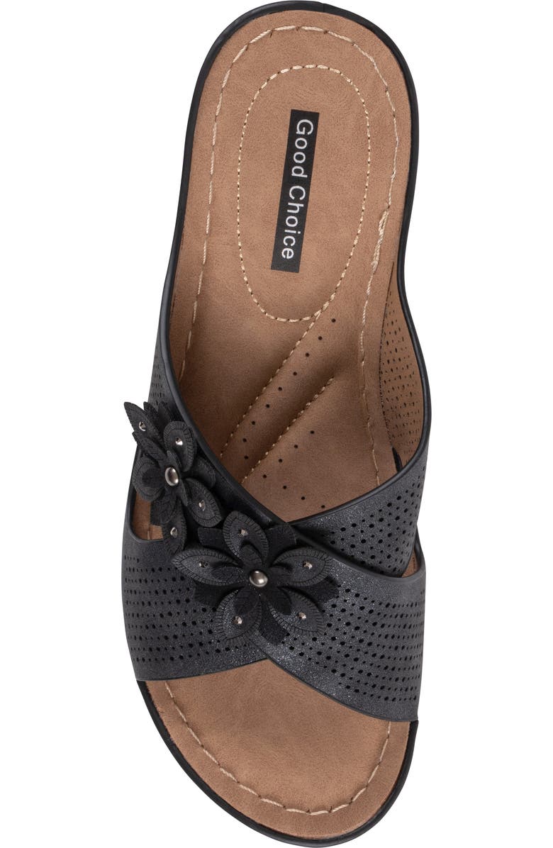 GOOD CHOICE NEW YORK Nylie Platform Wedge Slide Sandal, Alternate, color, Black