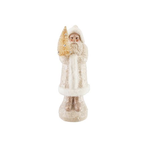 Multicolor Paper Mache Belsnickel Tree Figure