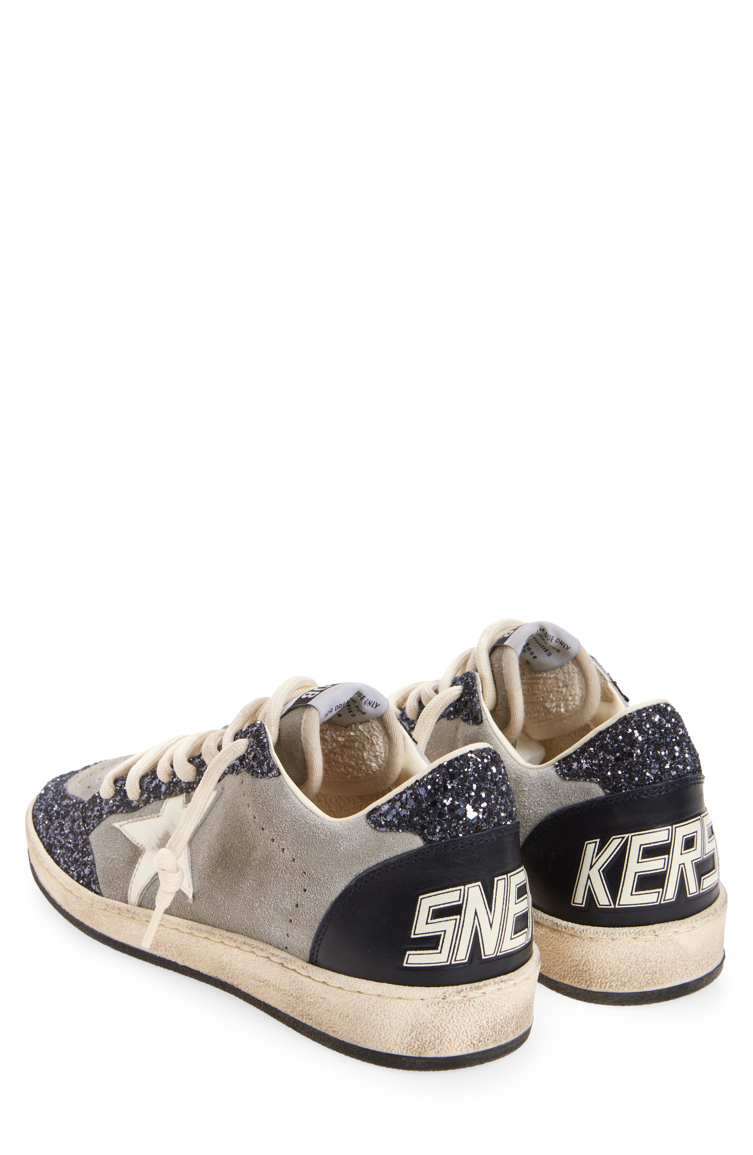 Golden Goose Ball Star Low Top Sneaker, Alternate, color, Grey/ Navy Blue/ Cream