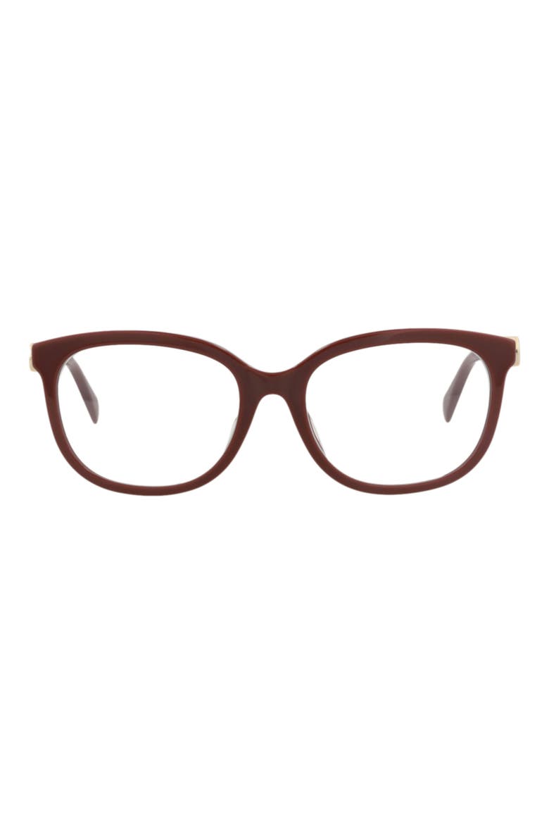 54mm Cat Eye Optical Glasses, Main, color, BURGUNDY BURGUNDY TRANSPARENT