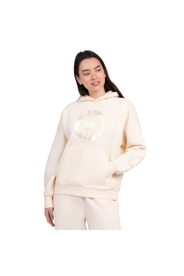 Women's Starter  Cream Boston Celtics Pastel Relaxed Hoodie, Main, color, Cream