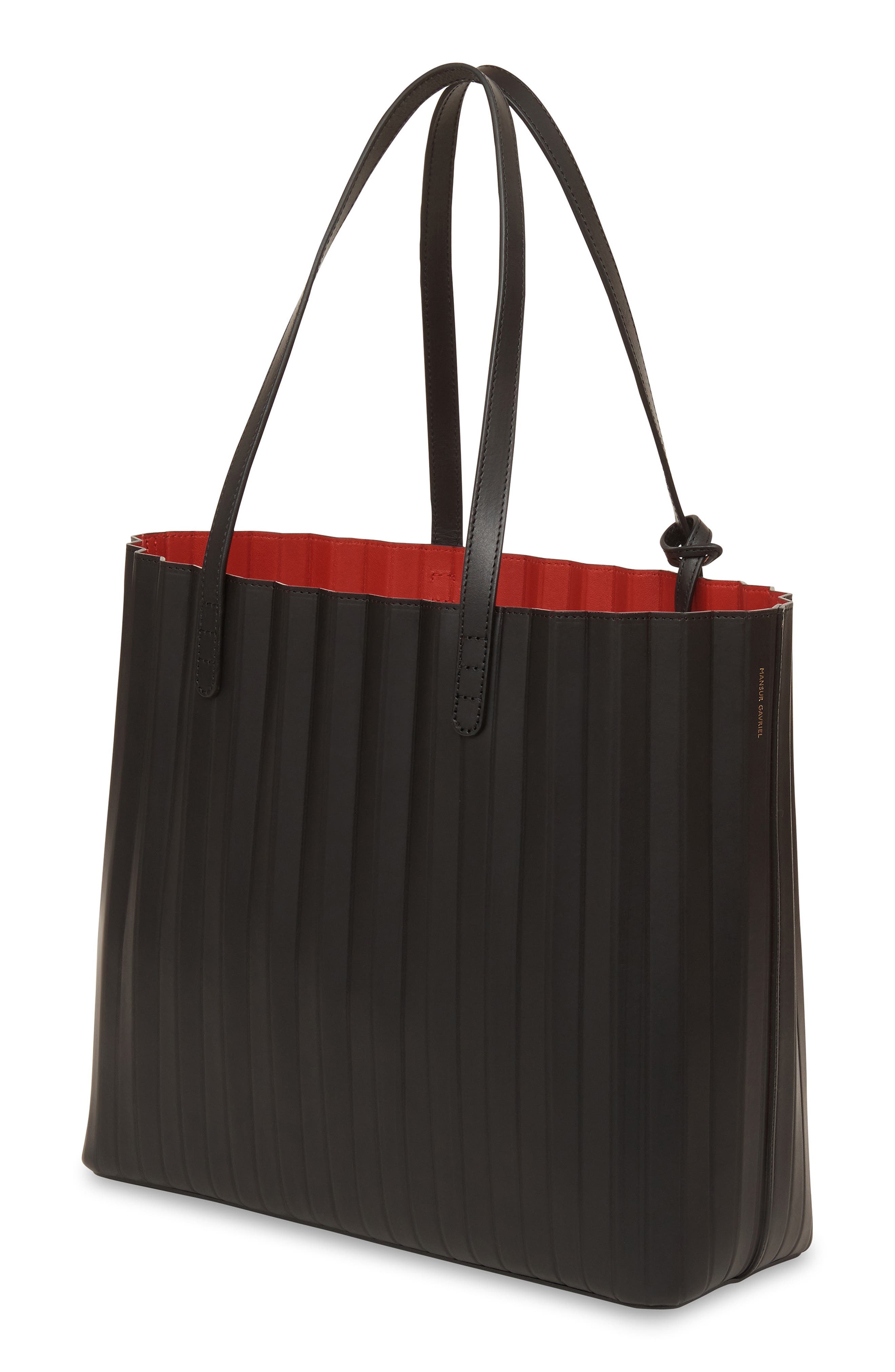 Mansur Gavriel Pleated Leather Tote, Alternate, color, 