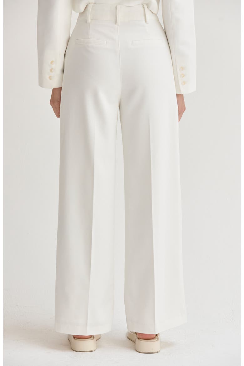 Tailored Wide Leg Trousers, Alternate, color, White