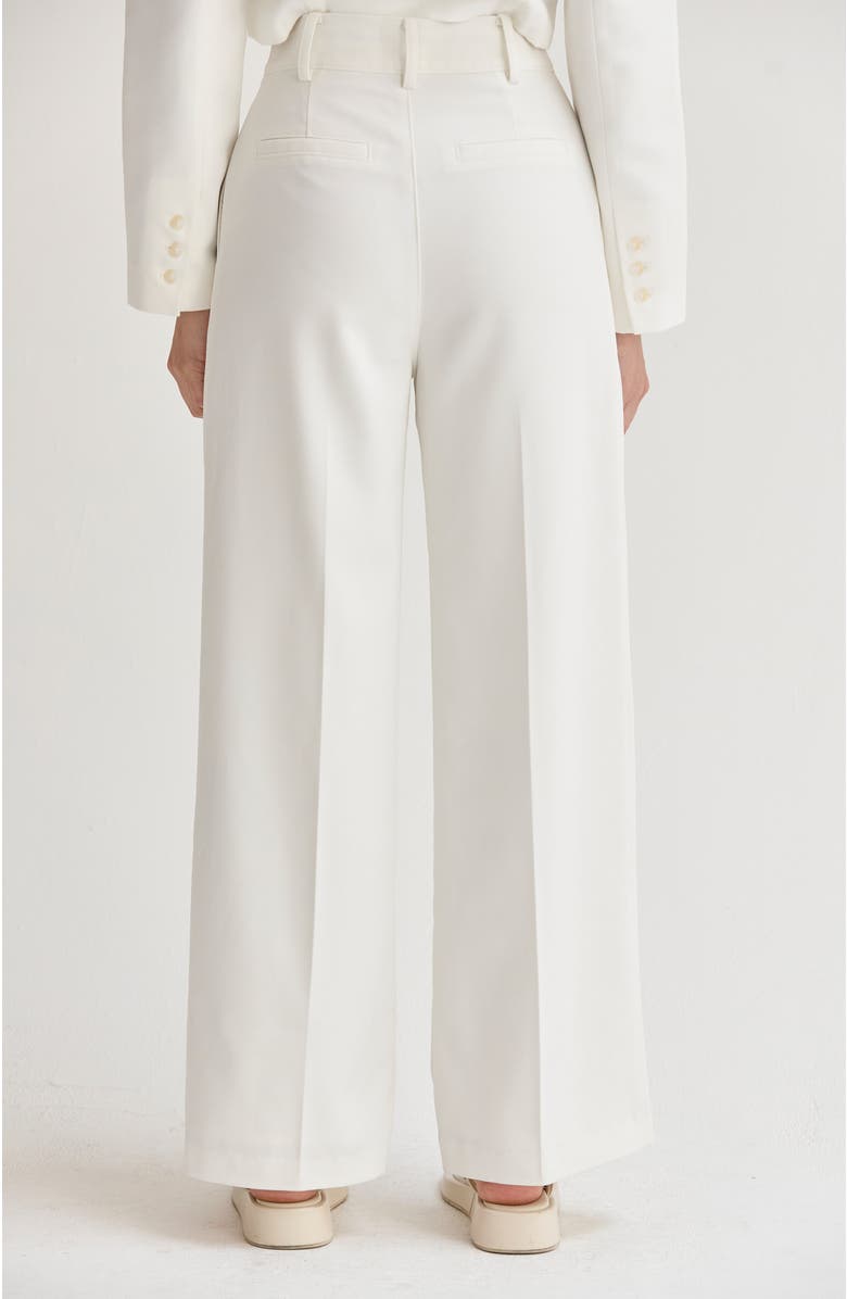 CRESCENT Tailored Wide Leg Trousers, Alternate, color, White