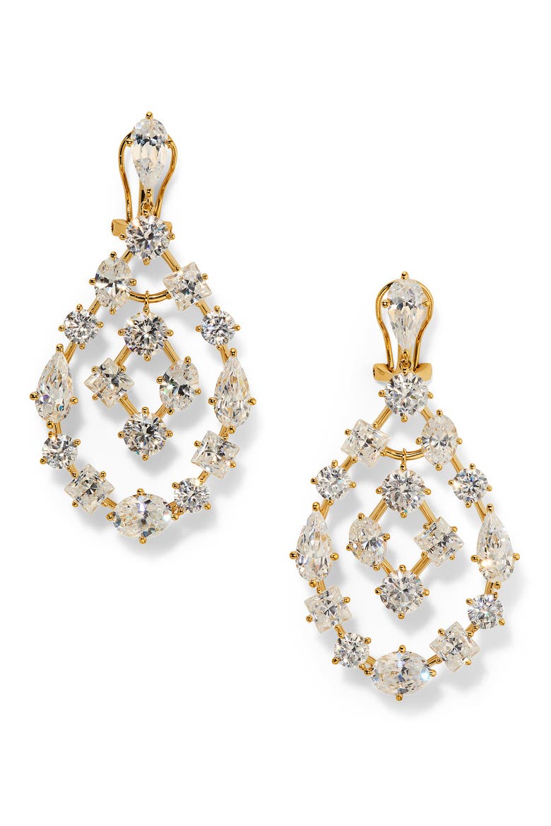 Riviera Chandelier Drop Earrings, Main, color, GOLD
