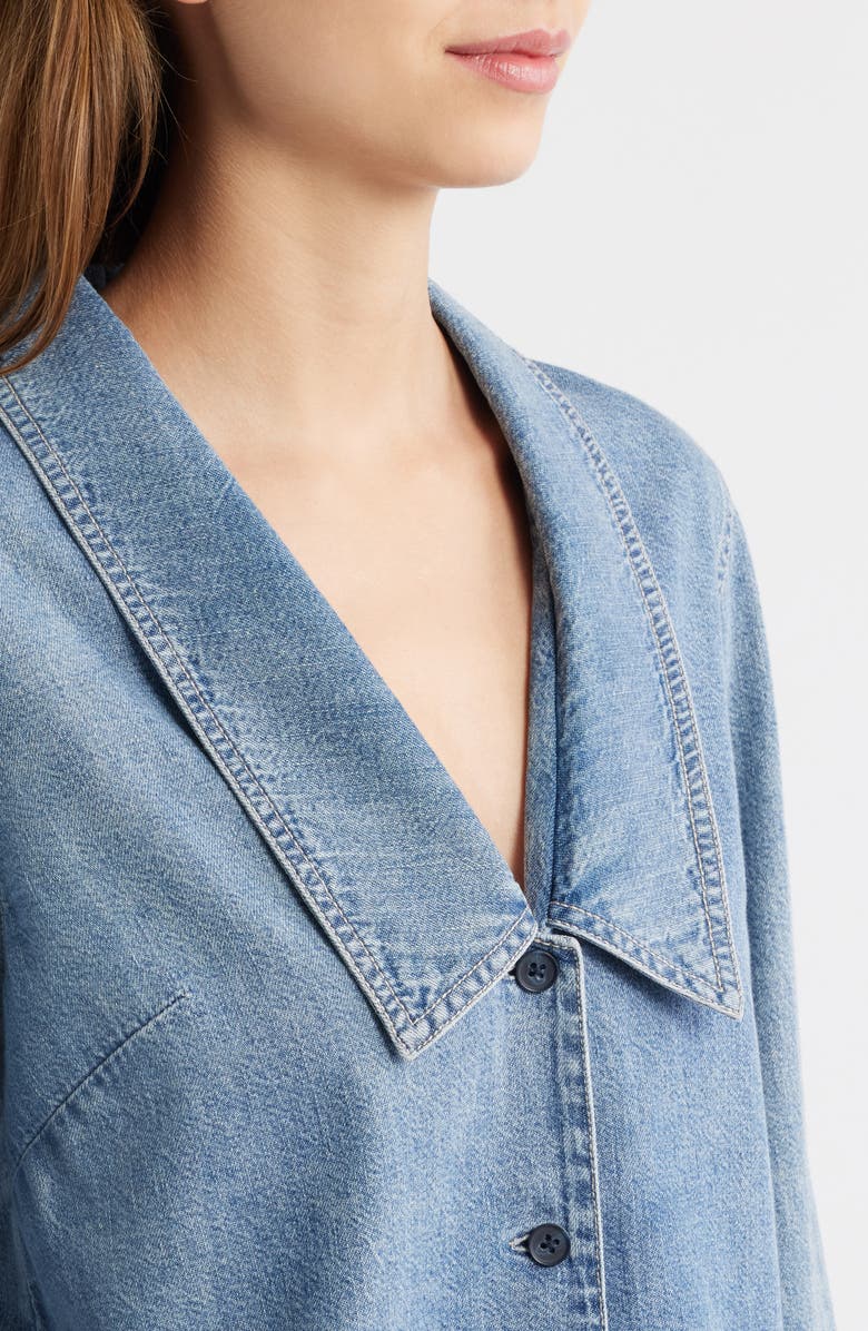 FRAME The Low Collar Denim Button-Up Shirt, Alternate, color, Confessional