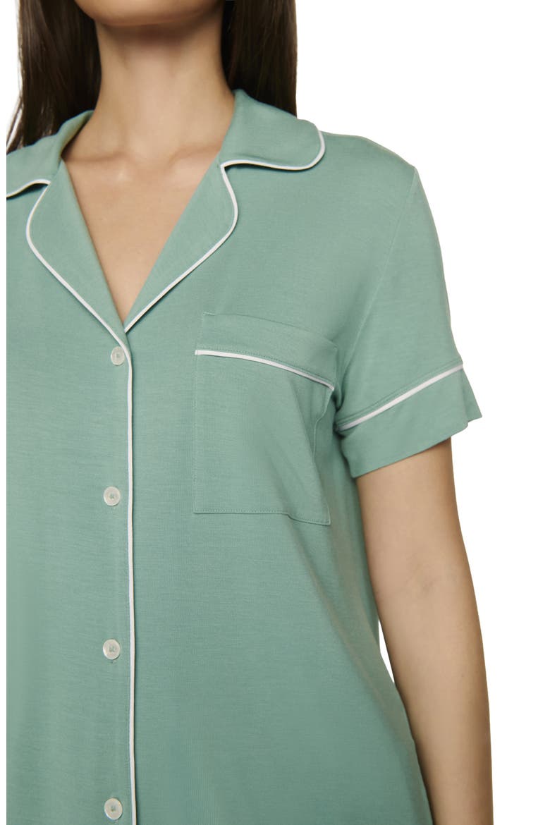 Gisele Relaxed Short Pajamas, Alternate, color, SEAGRASS/ WHITE