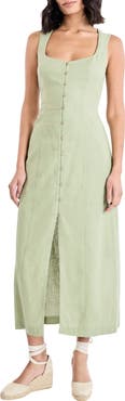 The Good Journey Sleeveless Linen Blend Maxi Dress