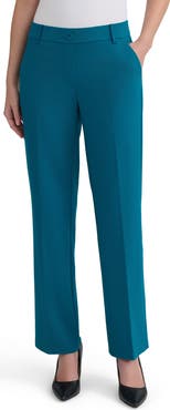 KASPER Faux Fly Pull-On Pants