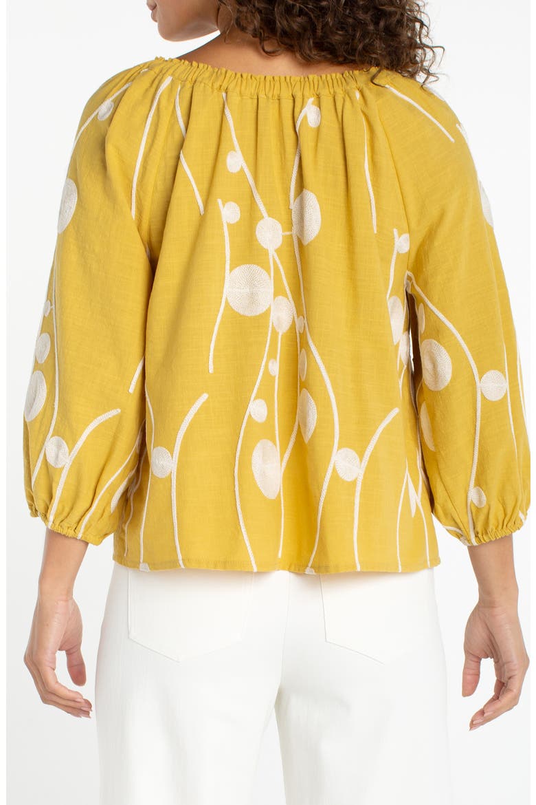 Embroidered Off the Shoulder Woven Cotton Top, Alternate, color, YELLOW / CREAM