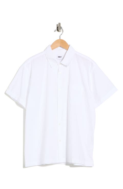 Wire Short Sleeve Button-Up Shirt